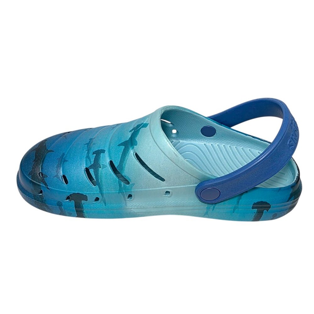 Rugged Shark Clog Sandals Discovery Shark Week Swivel Strap Mens Sizes 8-13 Blue - Picture 9 of 9